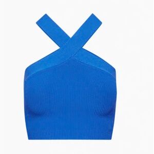 Babaton Sculpt Knit Criss Cross Cropped Tank Small